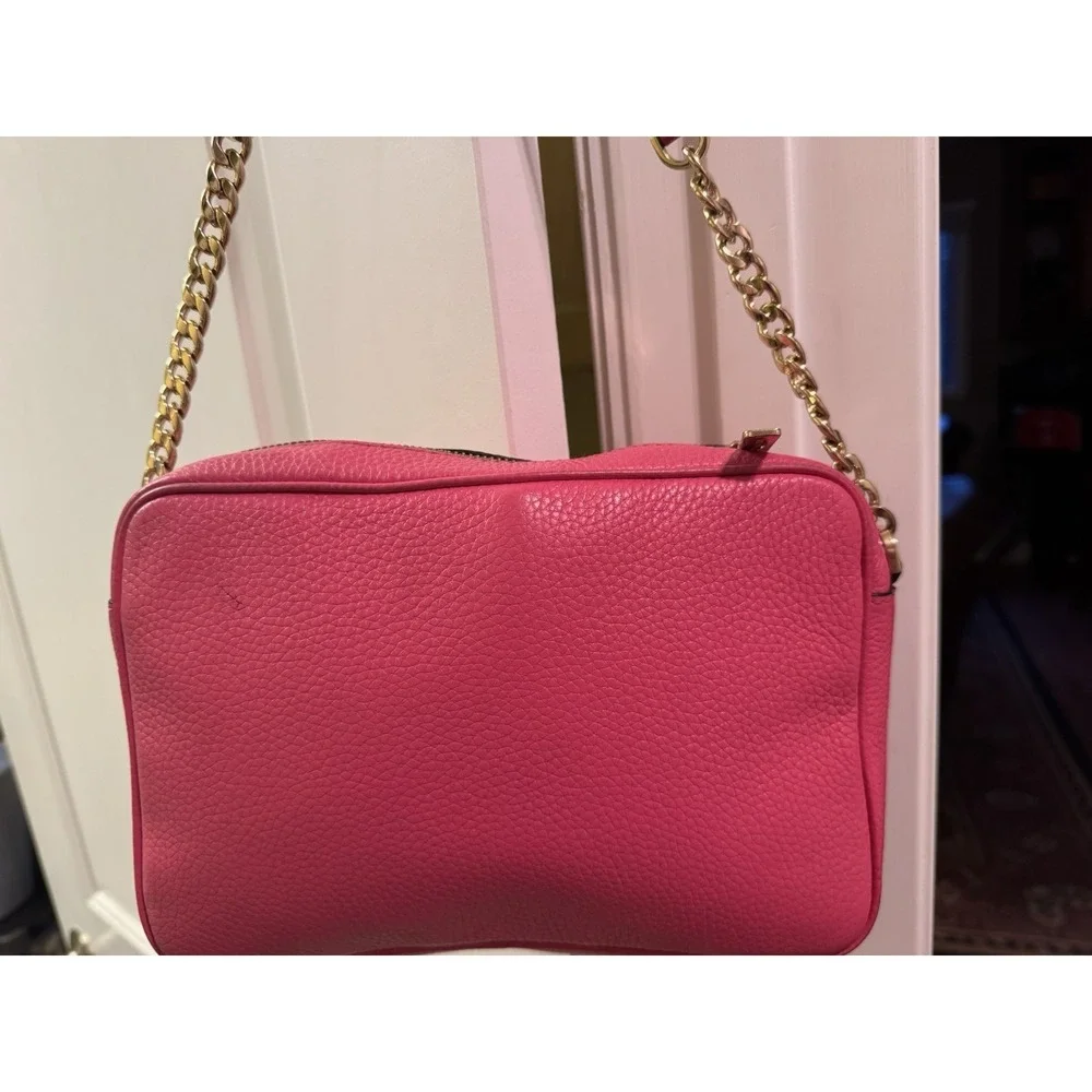Michael Kors Berry‎ Pink Pebbled Leather Jet Set Large EW Crossbody